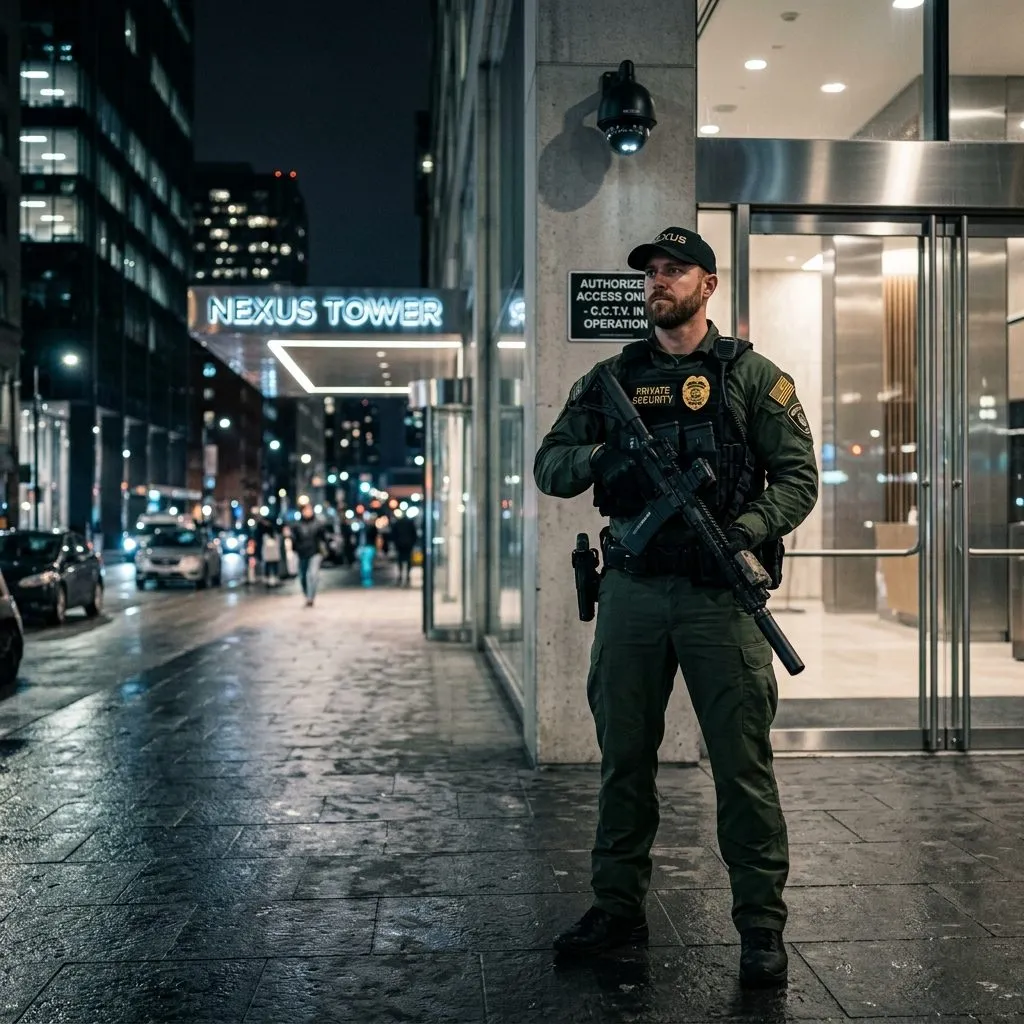 Elite security guard on duty